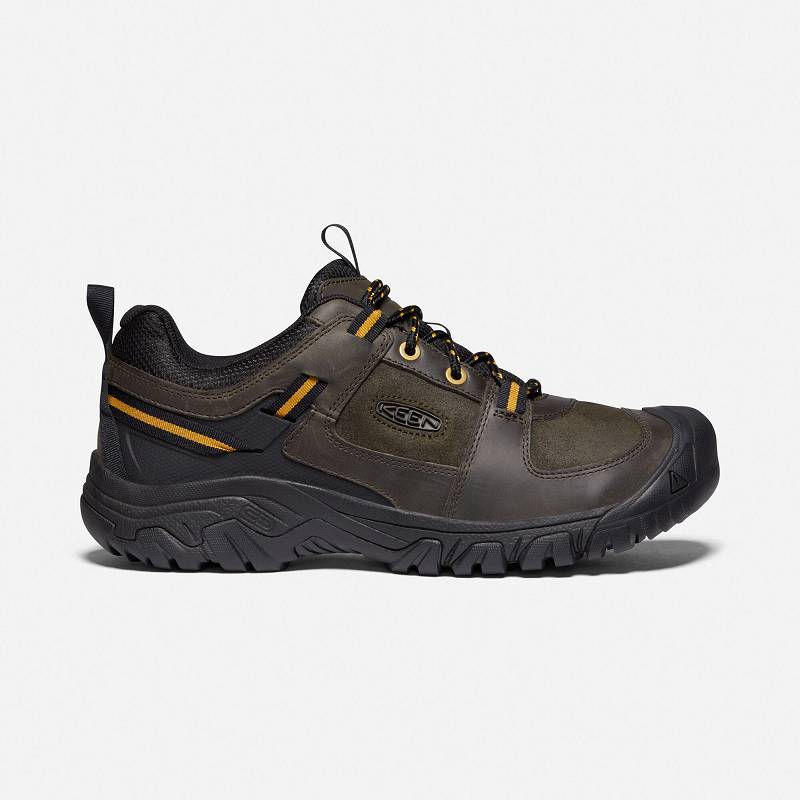 Keen Targhee III Turnschuhe Herren DE-59718 Black Olive/Harvest Gold - Keen Herrenschuhe Olivgrün